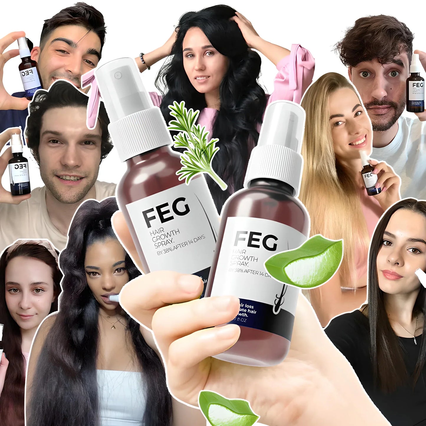 FEG Plus Hair Growth Spray - 100% Original - For Men & Women