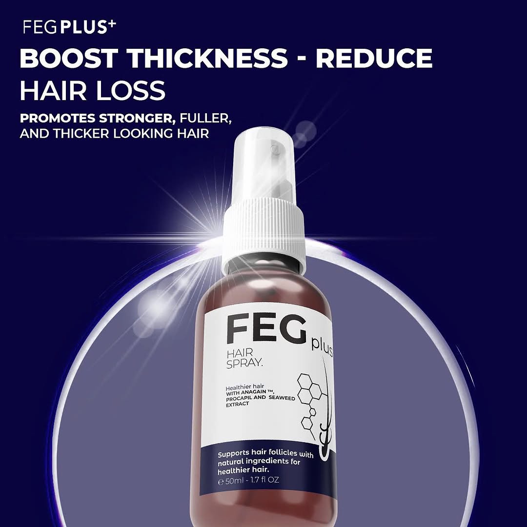 FEG Plus Hair Growth Spray - 100% Original - For Men & Women